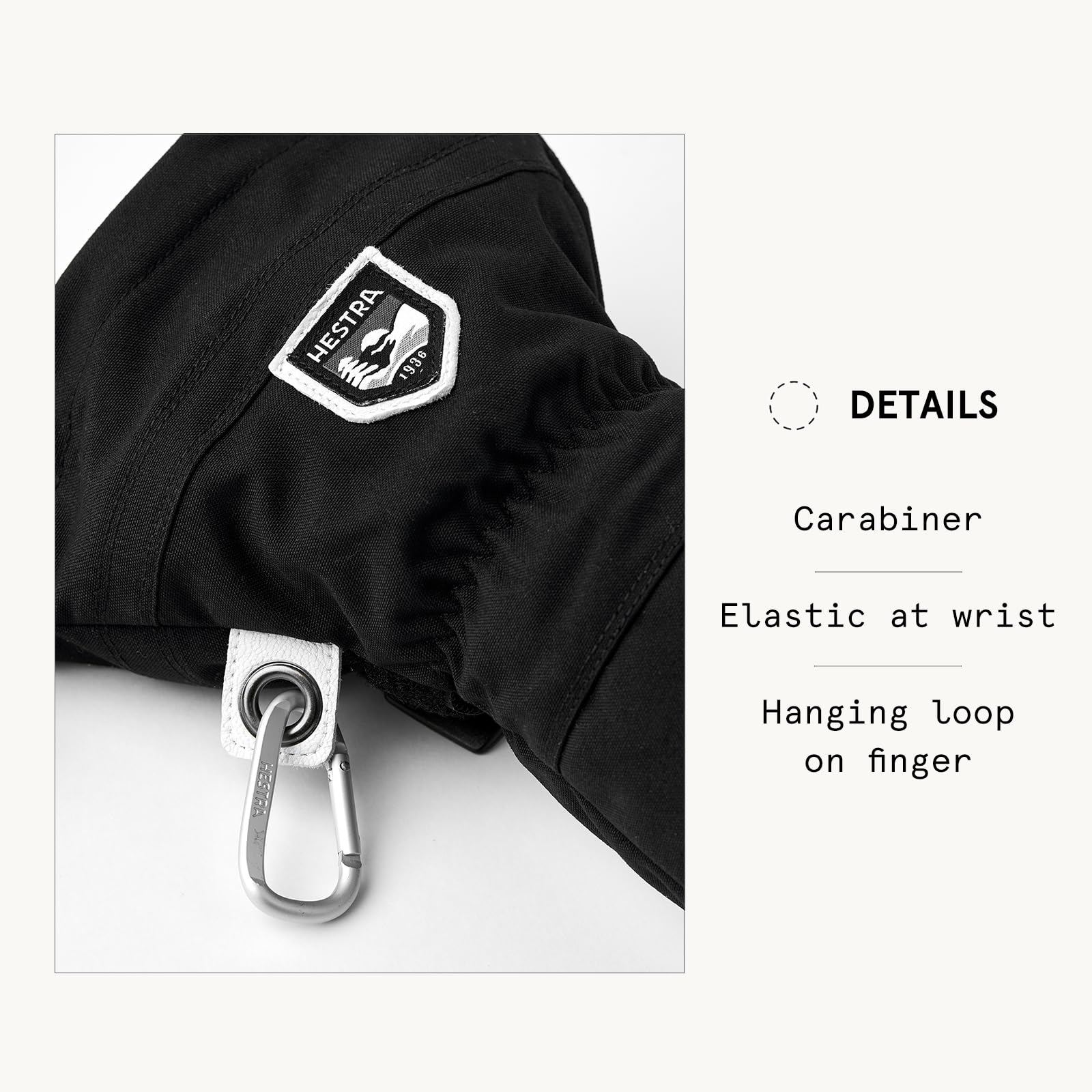 Hestra Army Leather Heli Ski Mitt, Snow Mitten Glove for Skiing & Snowboarding for Men & Women - Image 4