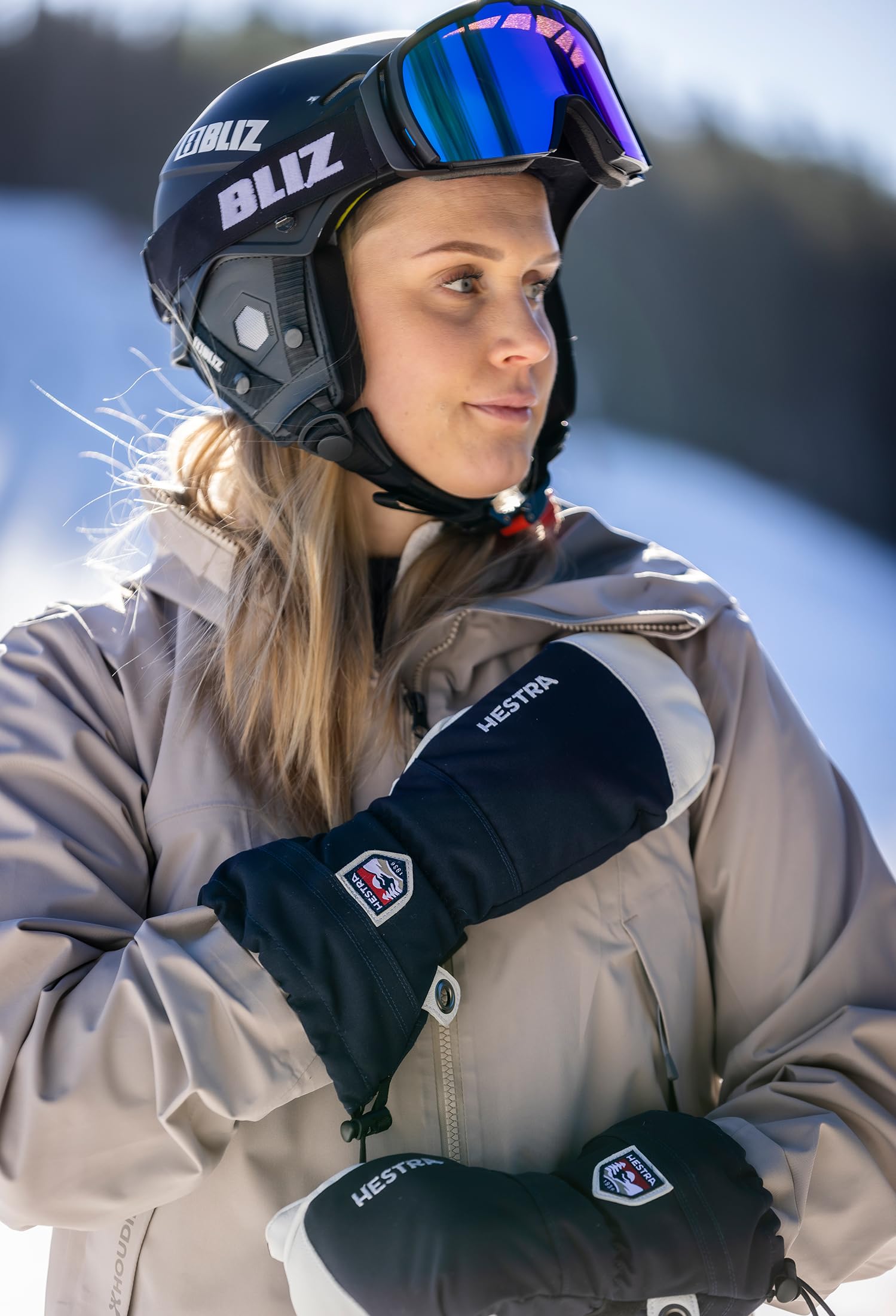 Hestra Army Leather Heli Ski Mitt, Snow Mitten Glove for Skiing & Snowboarding for Men & Women - Image 7