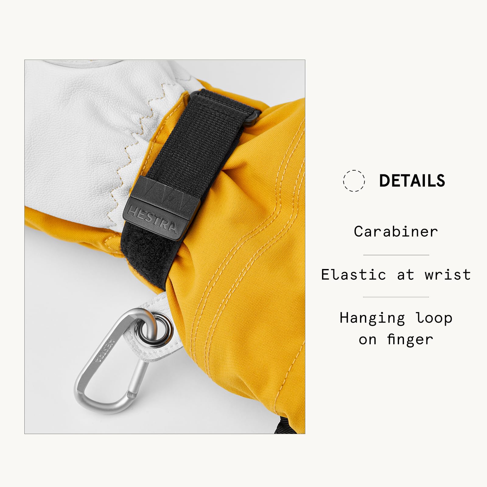 Hestra Army Leather Heli Ski Mitt, Snow Mitten Glove for Skiing & Snowboarding for Men & Women - Image 3