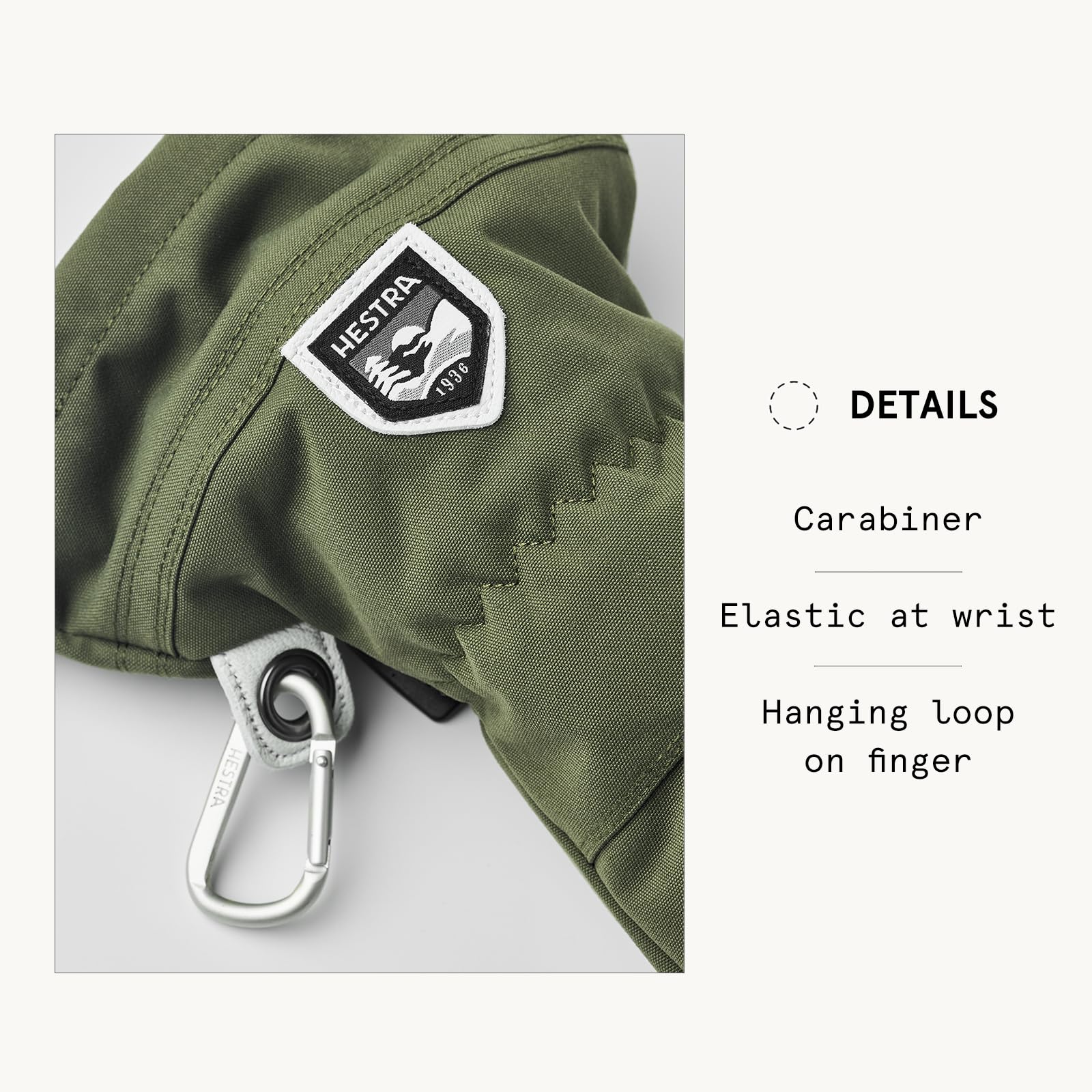 Hestra Army Leather Heli Ski Mitt, Snow Mitten Glove for Skiing & Snowboarding for Men & Women - Image 4