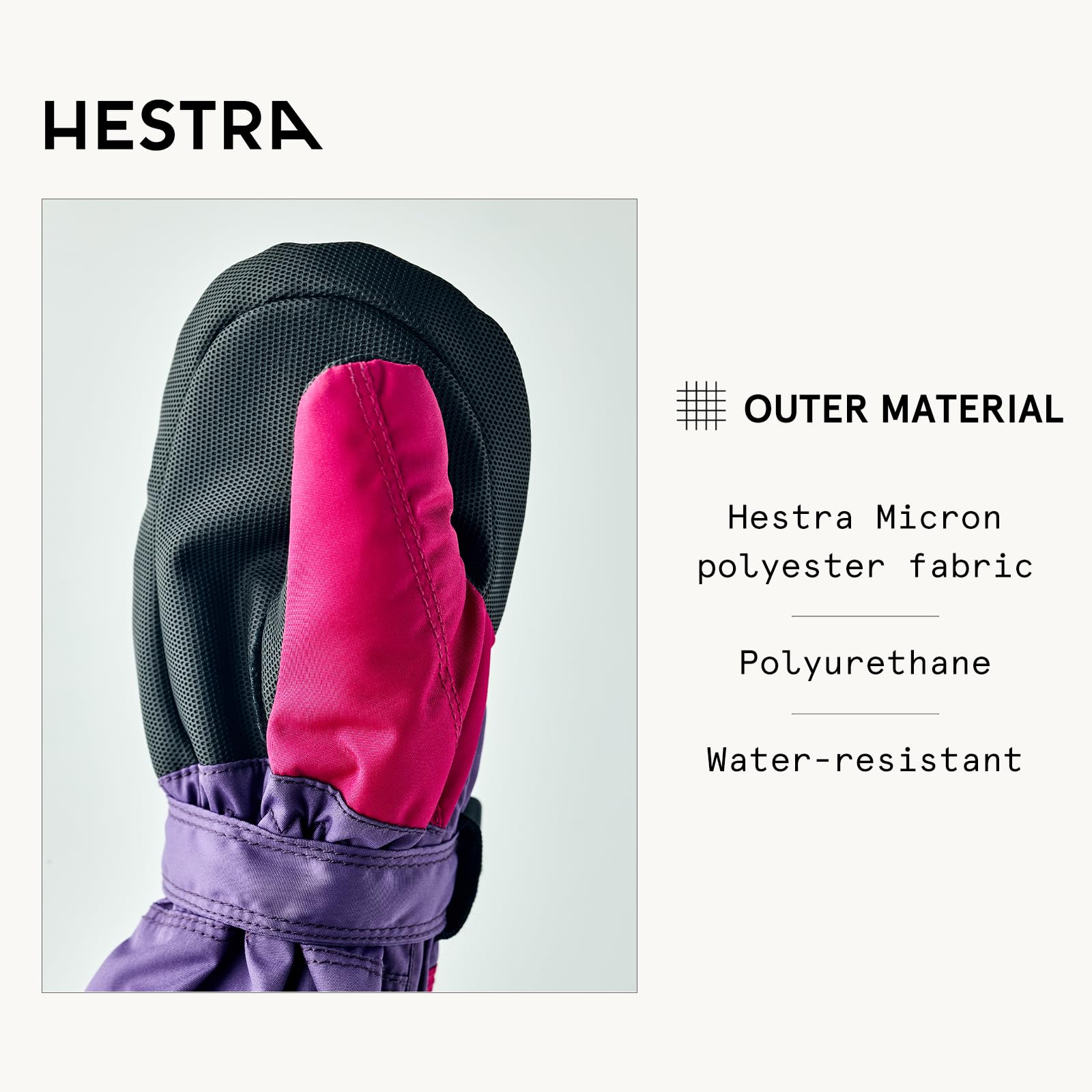 Hestra Baby Zip Long Mitt (Child 1-9yrs) | Waterproof, Insulated Mittens for Toddlers & Kids for Winter & Playing in The Snow - Image 3