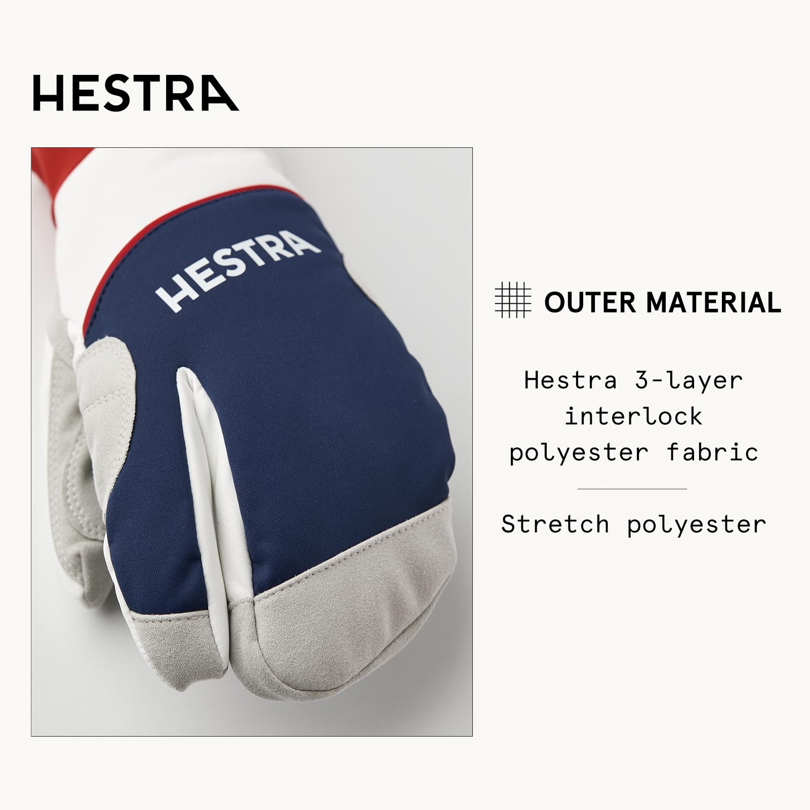 Hestra Comfort Tracker 3-Finger Glove, Cross-Country Windproof Insulated Ski Touring Glove - Image 3