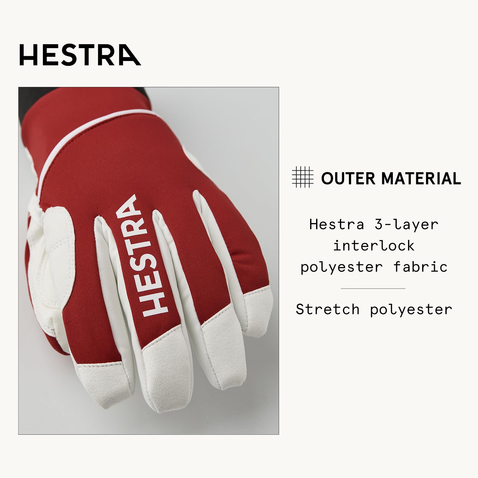 Hestra Comfort Tracker 5-Finger Glove, Cross-Country Windproof Insulated Ski Touring Glove - Image 3