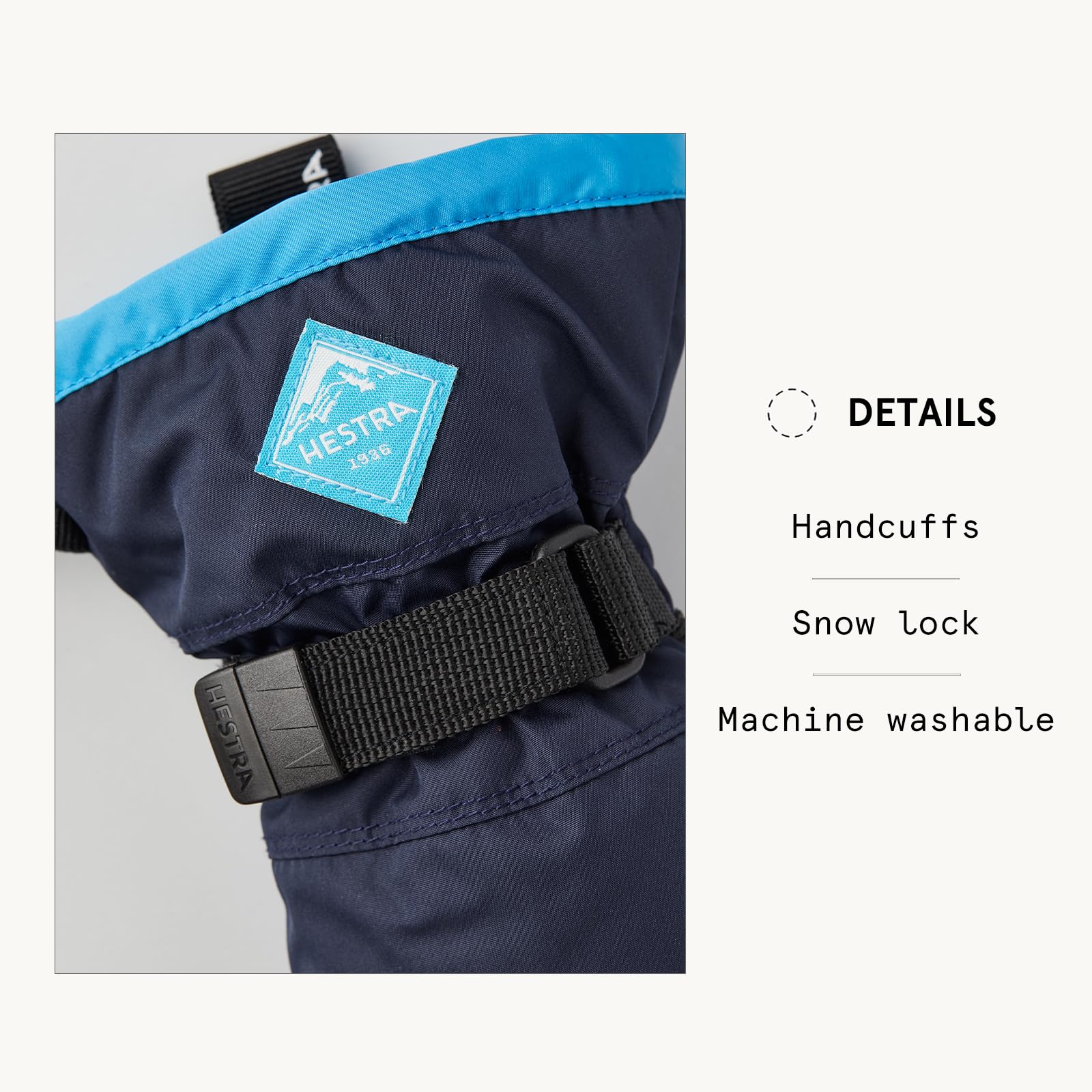 Hestra Gauntlet CZone Junior Glove (Youth 4-13yrs) | Waterproof, Insulated 3-Finger Kids Snow Gloves for Winter, Skiing & Playing in The Snow - Image 4