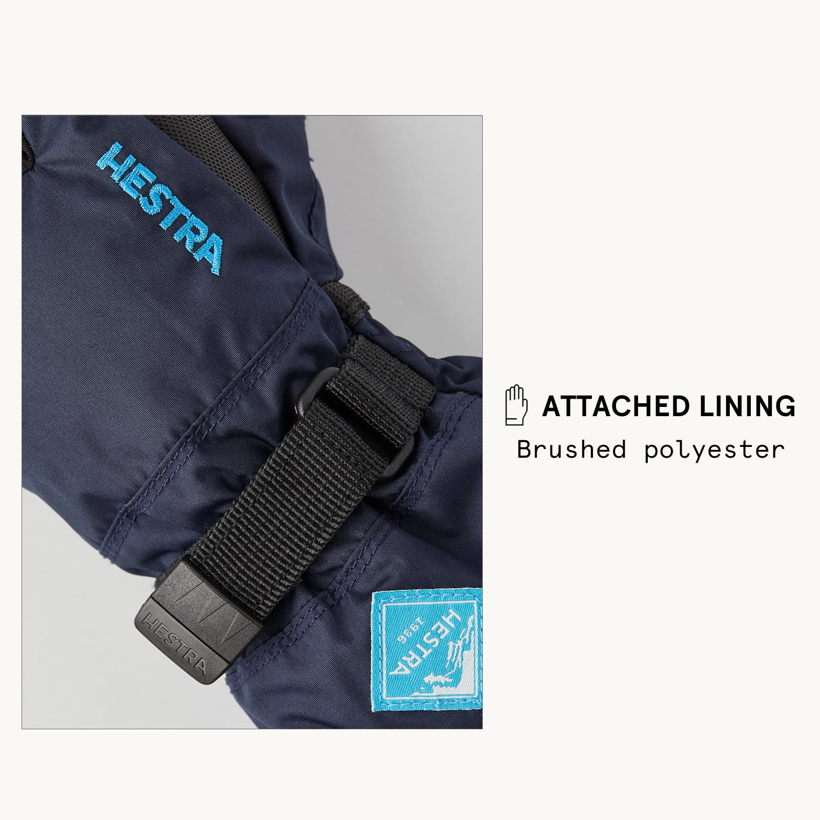 Hestra Gauntlet CZone Junior Glove (Youth 4-13yrs) | Waterproof, Insulated 3-Finger Kids Snow Gloves for Winter, Skiing & Playing in The Snow - Image 5