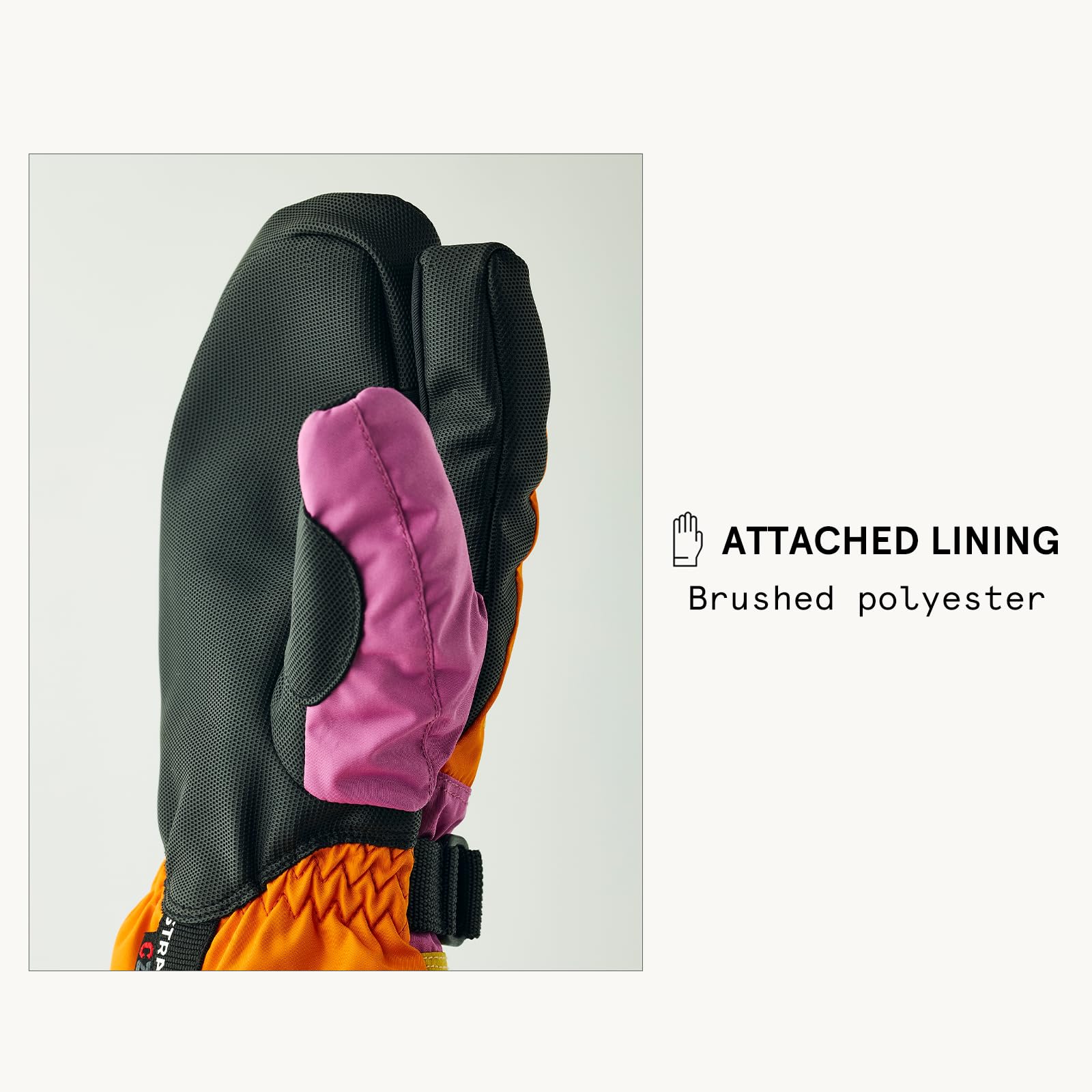 Hestra Gauntlet CZone Junior Glove (Youth 4-13yrs) | Waterproof, Insulated 3-Finger Kids Snow Gloves for Winter, Skiing & Playing in The Snow - Image 5