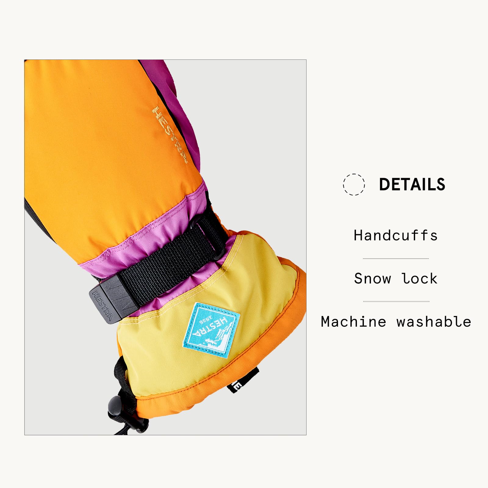 Hestra Gauntlet CZone Junior Mitt (Youth 4-13yrs) | Waterproof, Insulated Kids Snow Mittens for Winter, Skiing & Playing in The Snow - Image 4