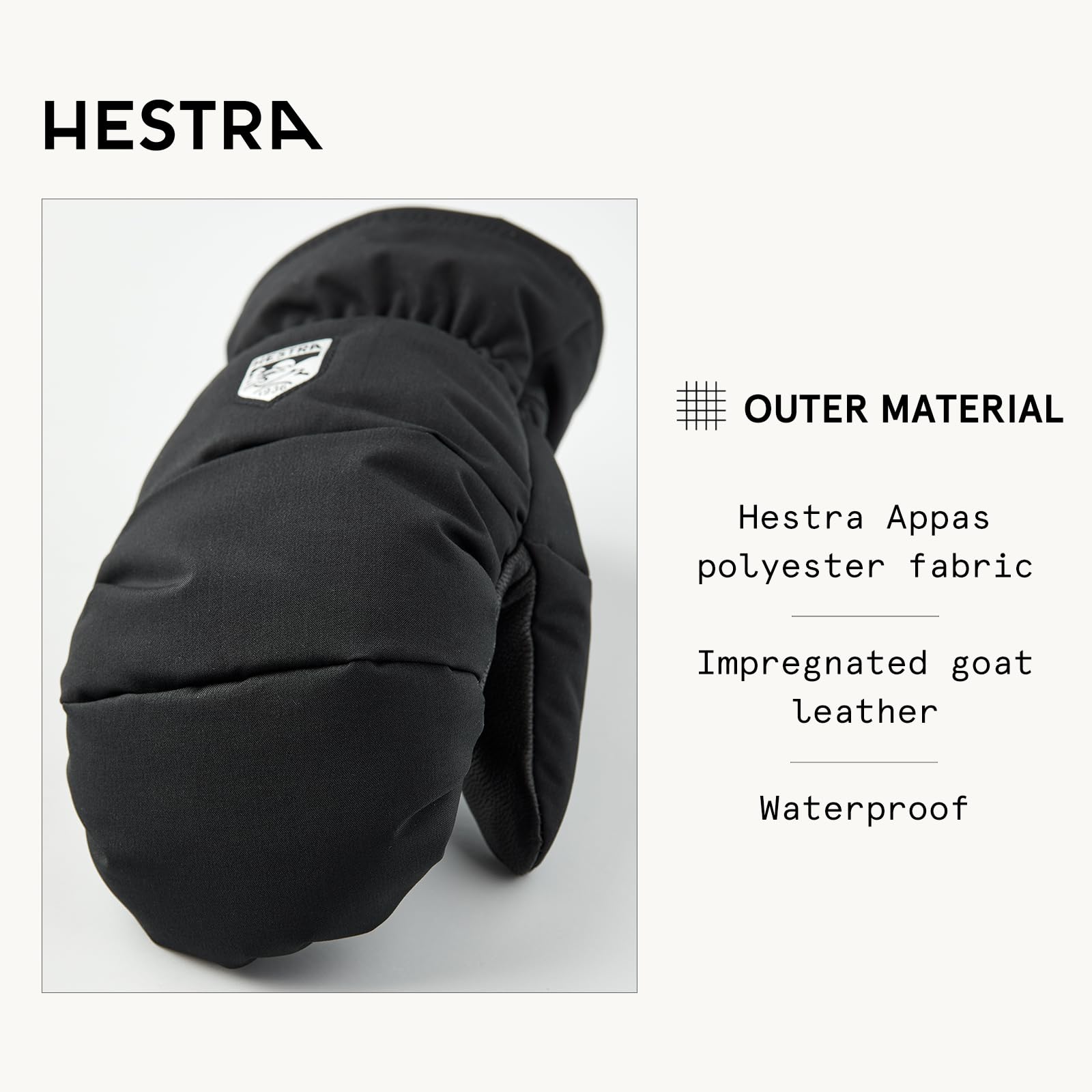 Hestra Junior Foss Mitt (Youth 4-13yrs) | Waterproof, Insulated Kids Mittens for Winter, Snowboarding & Playing in The Snow - Image 3