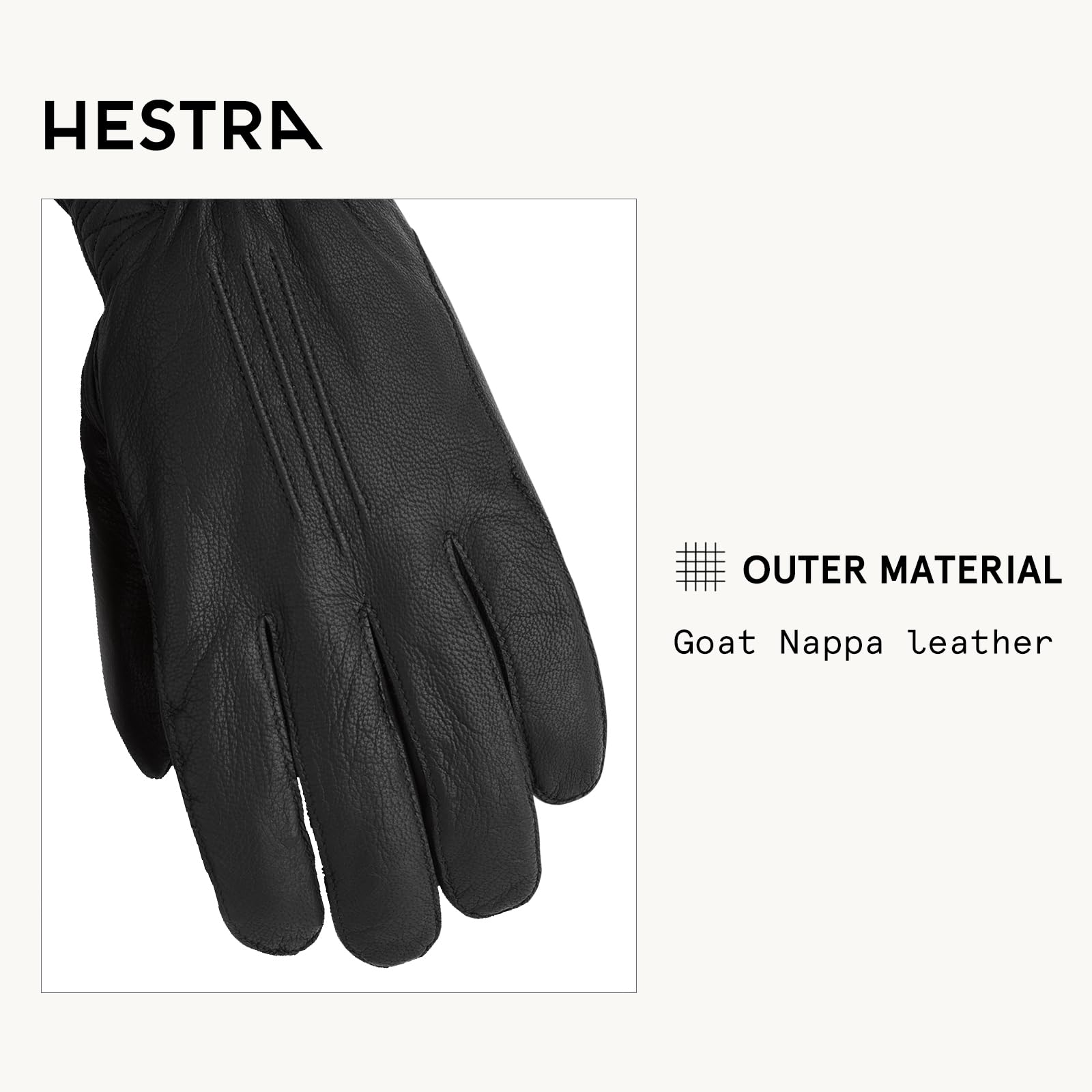 Hestra Men’s Alvar Glove, Leather Insulated Warming Everyday Winter Glove with Touchscreen Compatibility - Image 3