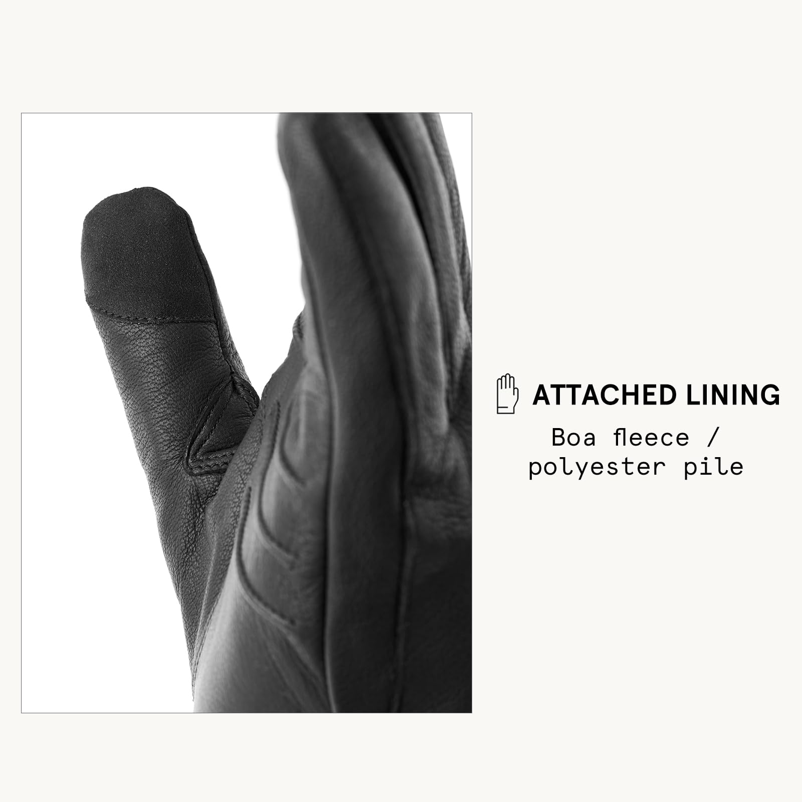 Hestra Men’s Alvar Glove, Leather Insulated Warming Everyday Winter Glove with Touchscreen Compatibility - Image 5