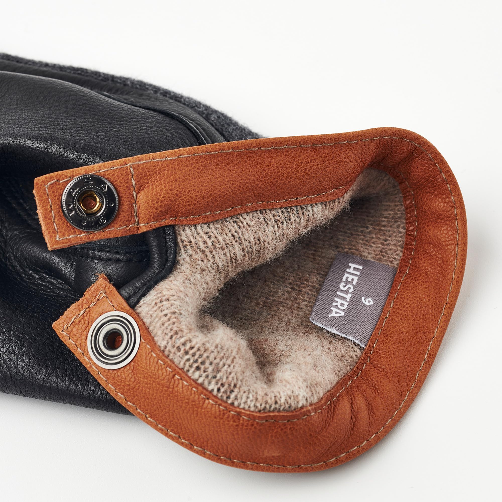 Hestra Men’s Deerskin Wool Tricot Gloves, Leather & Wool Gloves with Merino Wool Lining for Everyday Wear in Cold Weather - Image 6