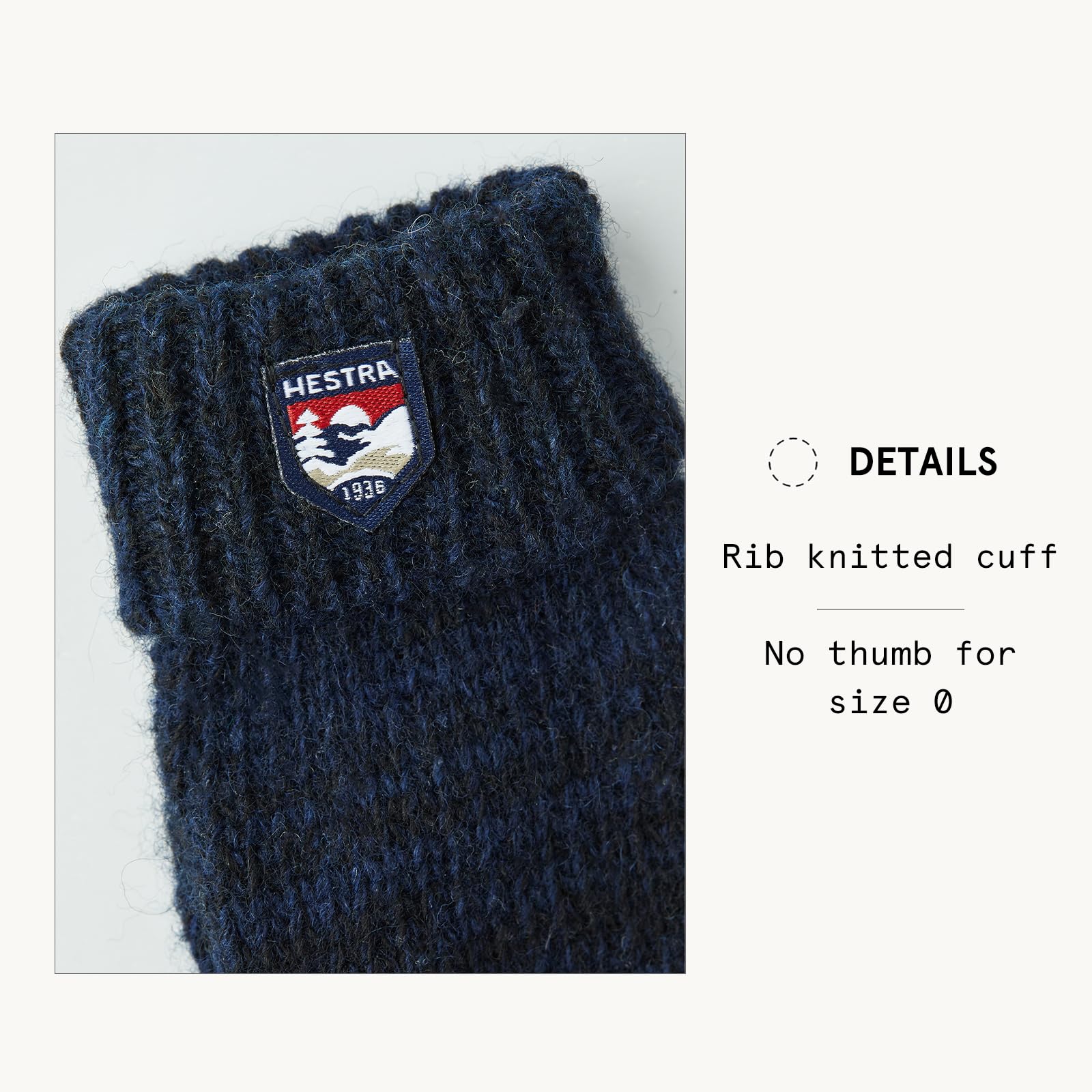 Hestra Pancho Baby Mitt (Child 0-4yrs) I Kids Cashmere Wool Mitten for Winter Weather - Image 4