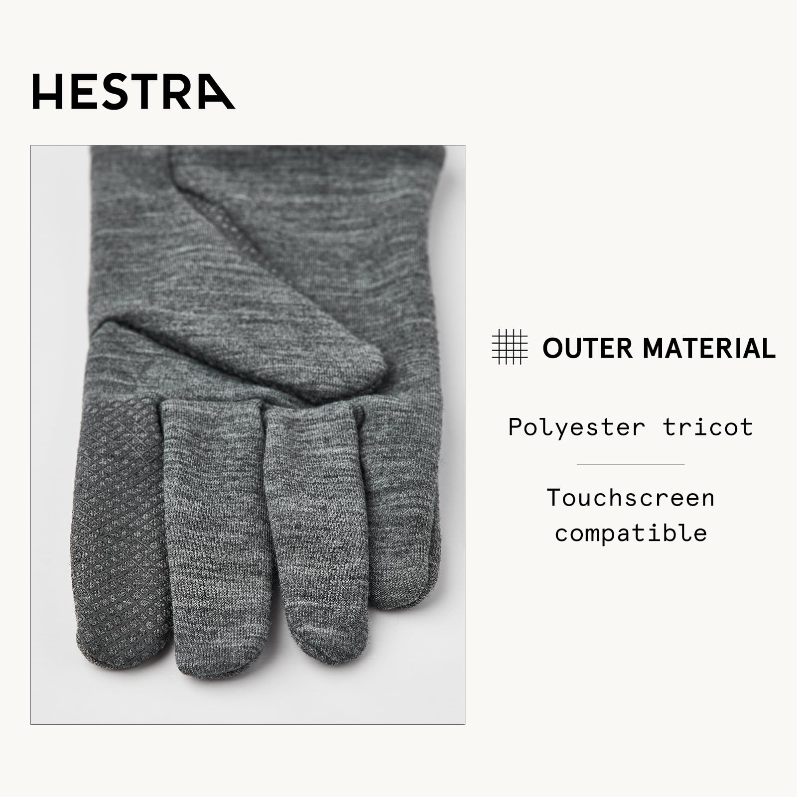 Hestra Touch Point Warmth Liner - Machine Washable, Touch Screen Compatible Liner for Additional Layering or as a Thin Glove - Image 3