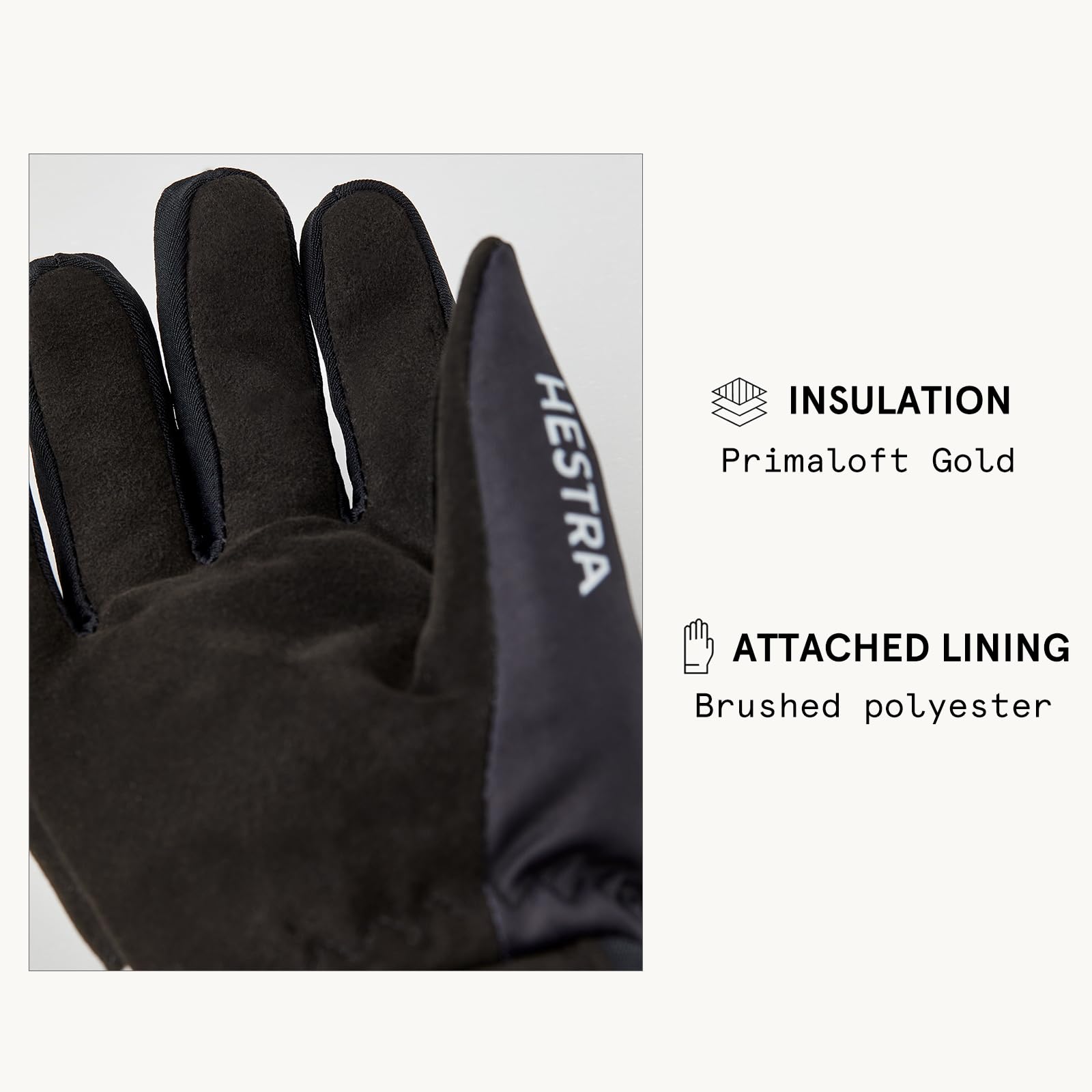 Hestra Tracker Junior Glove (Youth 4-13yrs) I Waterproof, Insulated, 5-Finger Kids Glove for Cross Country Ski - Image 5