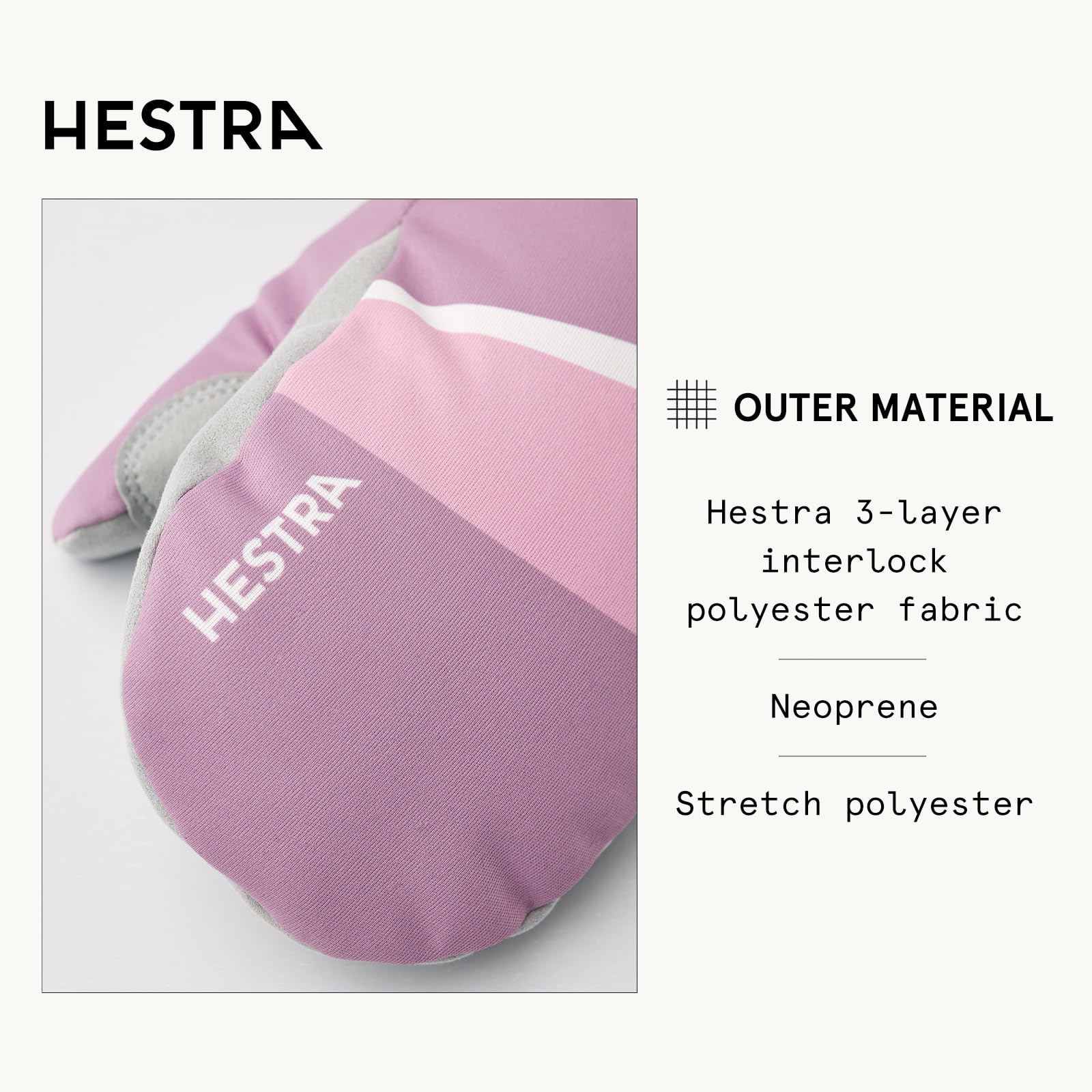 Hestra Tracker Junior Mitt (Youth 4-13yrs) I Waterproof, Insulated, Kids Mitten for Cross Country Ski - Image 3