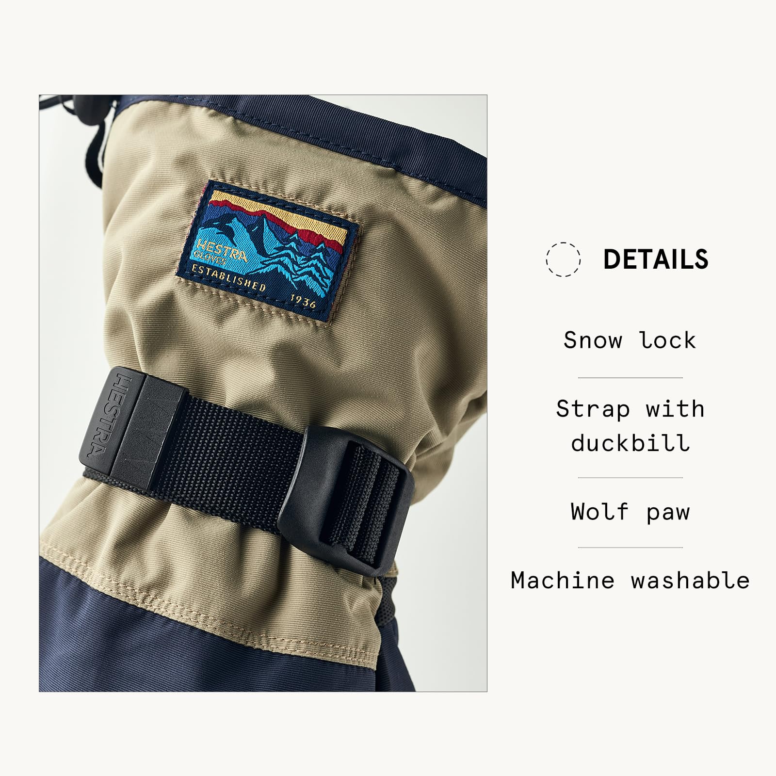 Hestra Unisex Gauntlet Sr 3-Finger Glove, Waterproof, Windproof Insulated Gloves for Skiing & Snowboarding, Men & Women - Image 4