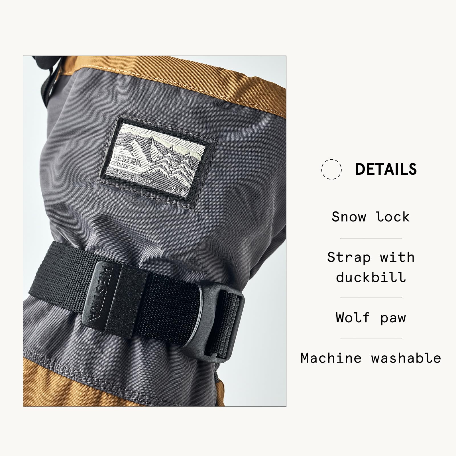 Hestra Unisex Gauntlet Sr 3-Finger Glove, Waterproof, Windproof Insulated Gloves for Skiing & Snowboarding, Men & Women - Image 4