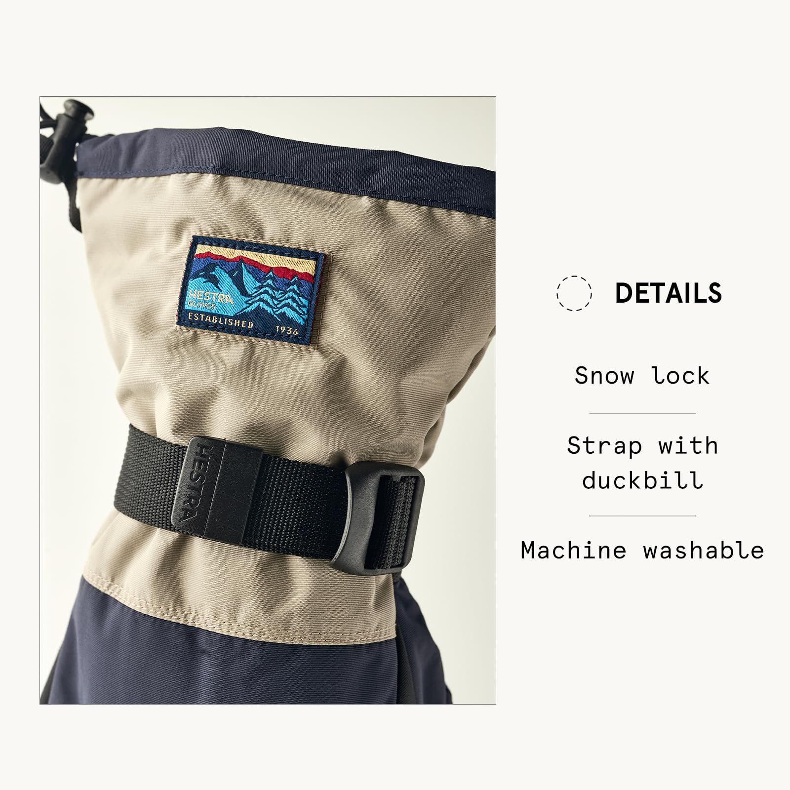 Hestra Unisex Gauntlet Sr Mitt, Waterproof, Windproof Insulated Mittens for Skiing & Snowboarding, Men & Women - Image 4